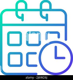 Schedule gradient linear vector icon Stock Vector