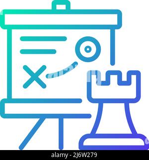 Business strategy gradient linear vector icon Stock Vector