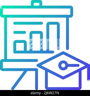 Business training gradient linear vector icon Stock Vector