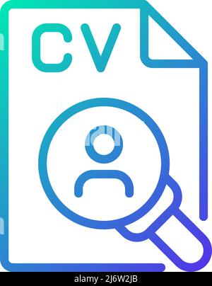 Recruitment gradient linear vector icon Stock Vector