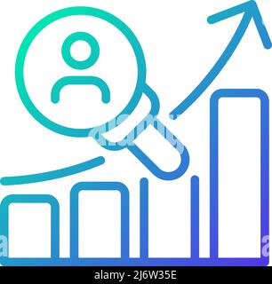 Customer research gradient linear vector icon Stock Vector