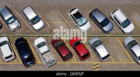 RiIO DE JANEIRO, BRAZIL- FEBRUARY 02, 2021: cars in condominium parking lot Stock Photo