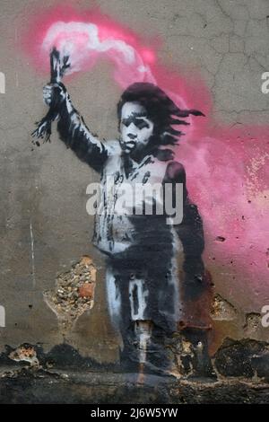 To reach the Banksy Graffiti in Venice you have to arrive in Campo
