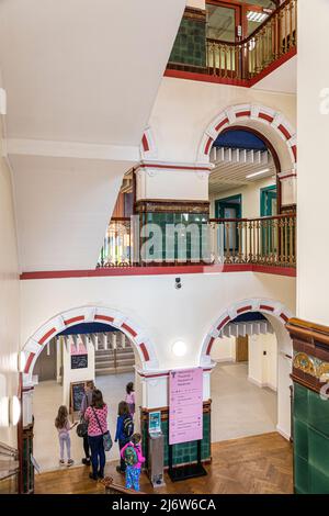 The interior of the Thackray Museum of Medicine in Leeds, Yorkshire, England UK Stock Photo