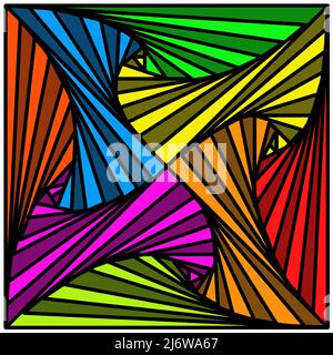 Vector image colored abstraction of twisted shapes Stock Photo