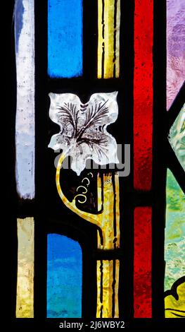 RIO DE JANEIRO, BRAZIL - AUGUST 26, 2017: Detail of stained glass in the castle of 'Ilha Fiscal' (Fiscal Island) Stock Photo