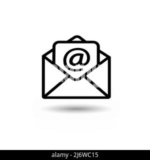 Mail icon vector. email icon vector. E-mail icon. Envelope illustration Stock Vector