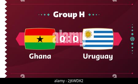 Ghana vs Uruguay, Football 2022, Group H. World Football Competition