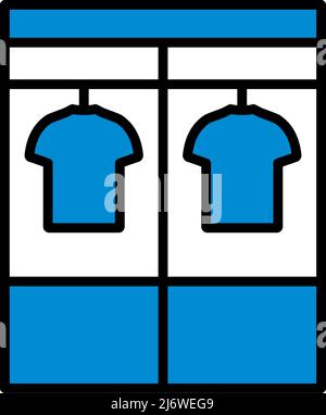 Locker Room Icon. Editable Bold Outline With Color Fill Design. Vector Illustration. Stock Vector