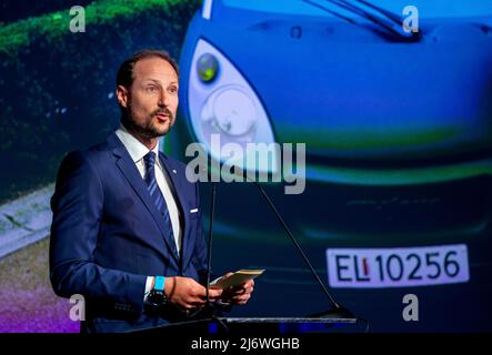 Crown Prince Haakon of Norway at the Lindholmen Science Park in Gothenburg, on May 04, 2022, to attend the opening of business seminar, on the last of a 3 days Official Visit to Sweden from Norway Photo: Albert Nieboer / Netherlands OUT / Point de Vue OUT Stock Photo