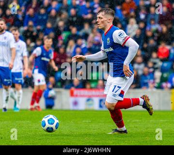 Linfield player Chris McKee pictured versus Coleraine at Windsor Park, Belfast. Stock Photo