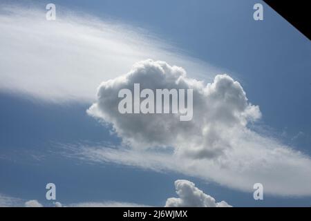 Gray cloud in the blue sky. Sky with clouds Stock Photo