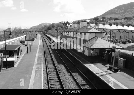 Penmaenmawr Railway Station North Wales Stock Photo