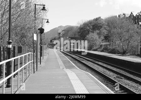 Penmaenmawr Railway Station North Wales Stock Photo