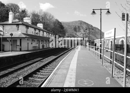 Penmaenmawr Railway Station North Wales Stock Photo