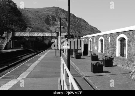 Penmaenmawr Railway Station North Wales Stock Photo