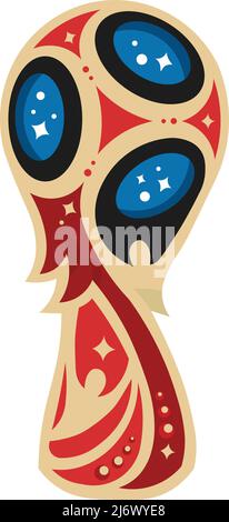colorful TROPHY isolated on white background, vector illustration. eps Stock Vector