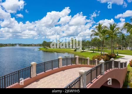 Veronawalk community, Naples Florida Real Estate Retirement Baby Boomers Stock Photo
