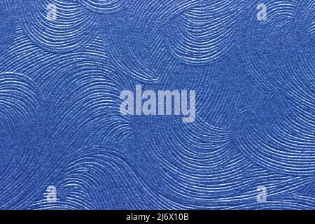 Paper texture blue wave. Soft focus texture for background. Stock Photo