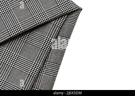 Plaid material. Fabric background with free space for an inscription or logo. Checkered fabric texture Stock Photo