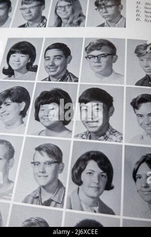 Vintage 1960s High School Yearbook, USA Stock Photo - Alamy