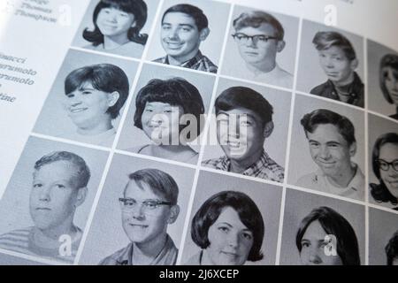 Vintage 1960s High School Yearbook, USA Stock Photo - Alamy