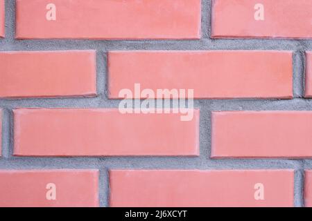Red brick masonry close-up as a background Stock Photo