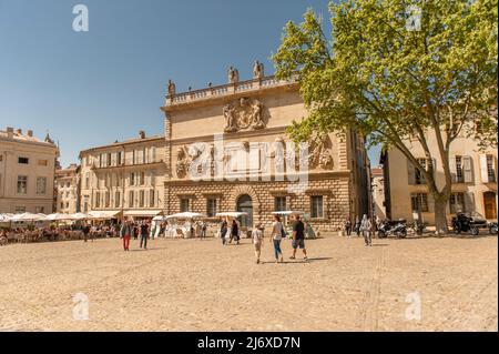 The Hôtel des Monnaies at the Place du Palais, Avignon, France Stock Photo
