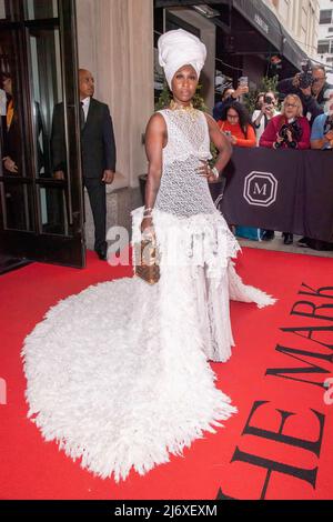 Cynthia Erivo wearing Louis Vuitton departs The Mark Hotel for 2022 Met Gala  in New York City. (Photo by Ron Adar / SOPA Images/Sipa USA Stock Photo -  Alamy