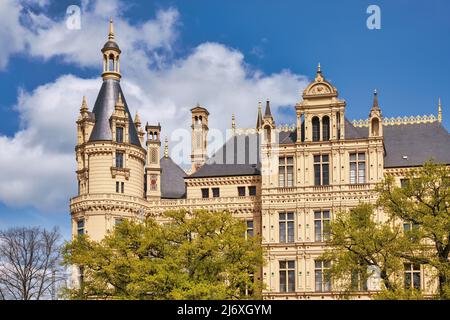 Castle in Schwerin, Schwerin palace in Germany. Schloss located in the capital of Mecklenburg-Vorpommern state, state parliament. Stock Photo