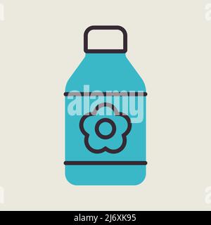 Garden packing bottle of fertilizer vector icon. Graph symbol for agriculture, garden and plants web site and apps design, logo, app, UI Stock Vector