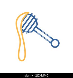 Honey dipper isolated icon. Farm animal sign. Graph symbol for your web site design, logo, app, UI. Vector illustration Stock Vector