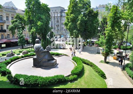 Yaroslav the Wise Monument in the Golden Gates Park - Kiev, Ukraine. Stock Photo