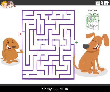 Dog Maze, Worksheet, Education.com