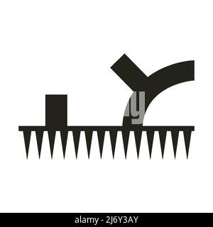 A shoe sign for loosening the soil and aerating the lawn. A sandal icon with a studded, spiky sole. Gardening shoes. Vector illustration in a flat sty Stock Vector