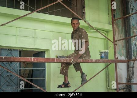 January 11, 2016 -- Havana, Cuba:  There is a lot of building restoration going on in Havana as Cubans prepare for an influx of tourists. (Liz Roll) Stock Photo