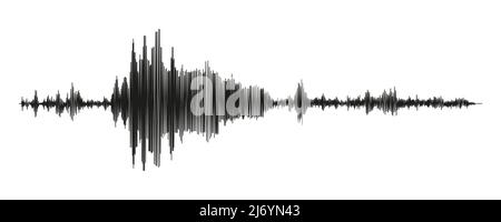 Seismograph measurement or lie detector graph. Seismic measurements with data record. Vector illustration isolated in white background Stock Vector