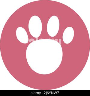 A paw stamp icon. Paw print stamp. Editable vector. Stock Vector