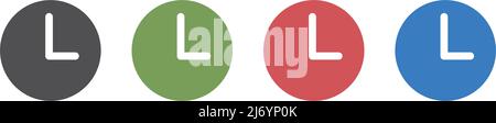 Clock and time icon set. Timers and stopwatches. Editable vector. Stock Vector