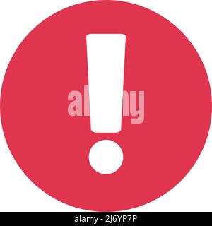 Attention and notification. Exclamation mark icon. Editable vector. Stock Vector