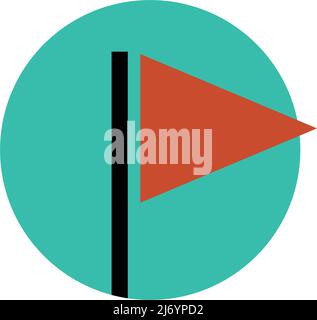 Flag icon. Pennant icon. Editable vector. Stock Vector