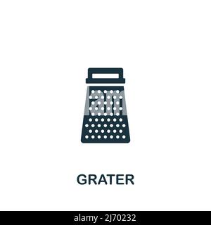 Grater icon. Monochrome simple Cooking icon for templates, web design and infographics Stock Vector