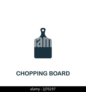 Chopping Board icon. Monochrome simple Cooking icon for templates, web design and infographics Stock Vector