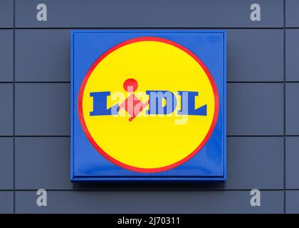 Lidl Sign, United Kingdom Stock Photo