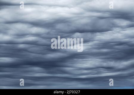 Sky with type of cloud formation called Asperitas, formerly known as Undulatus asperatus Stock Photo