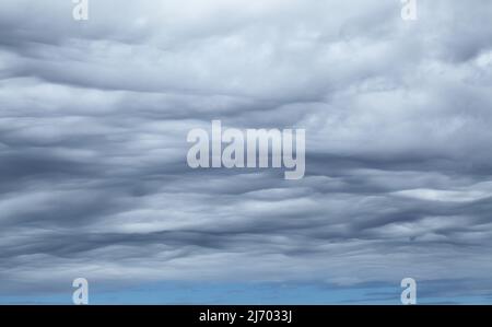 Sky with type of cloud formation called Asperitas, formerly known as Undulatus asperatus Stock Photo