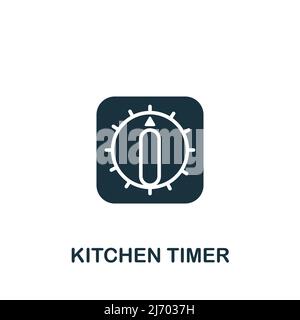 Kitchen Timer icon. Simple line element cooking symbol for templates ...