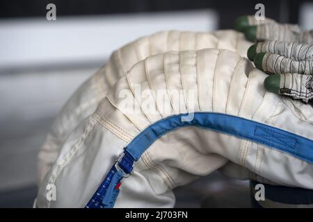 Astronaut space suit gloves close up detail Stock Photo