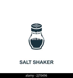 Salt Shaker icon. Simple line element cooking symbol for templates, web design and infographics. Stock Vector