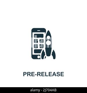 Pre-Release icon. Monochrome simple Crowdfunding icon for templates, web design and infographics Stock Vector